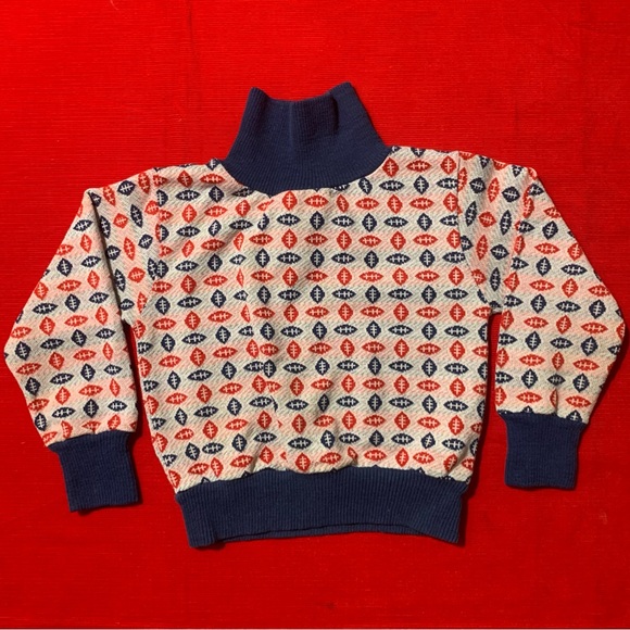 healthtex Other - Last call! Vintage 70s kids toddler football novelty print knit turtleneck